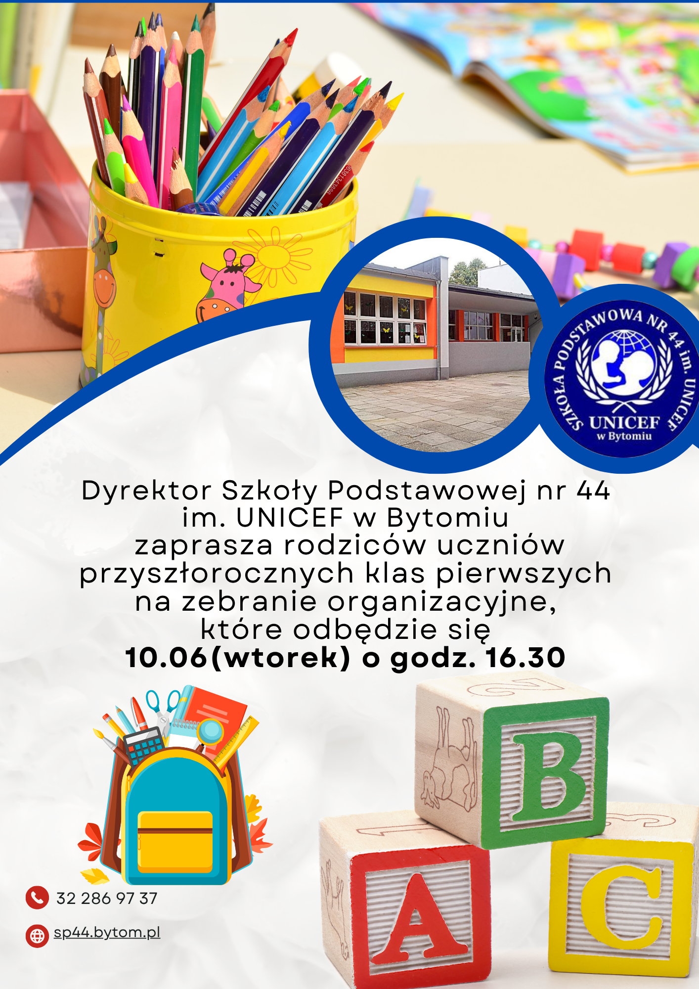 Spotkanie dla Rodziców przyszłorocznych klas pierwszych.